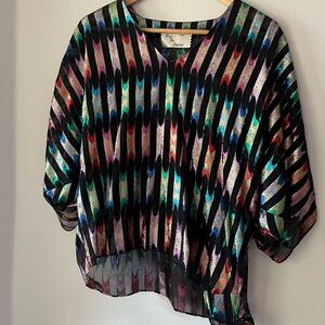 1980’s Tie Front Lame Top